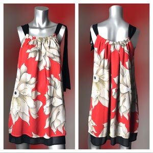 Floral Shift Shoulder Tie Blouse/Dress